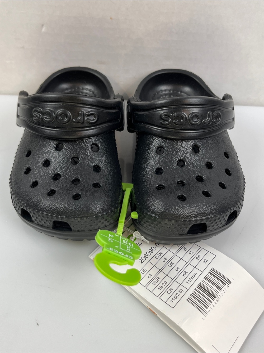 Crocs Classic Clog Black Baby Size C4 New